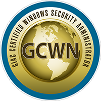 GCWN (GIAC Certified Windows Security Administrator) logo